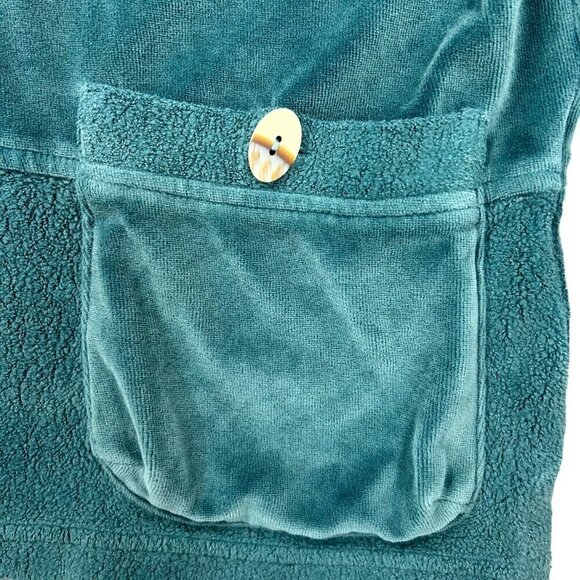 SomeWhat Funky Vintage Turquoise Velour Maxi Skirt and Top Set, Sizes M, L - Picture 6 of 12